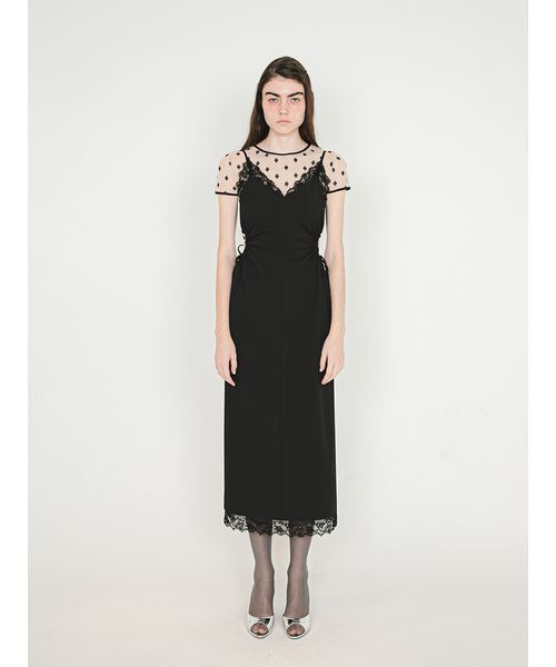 SORIN(ソリン )の「Circle Cut Lace Cami Dress/サークルカット レースキャミドレス(ワンピース・レディース・グレー/ブラック/ベージュ・36/38)」の5枚目の写真
