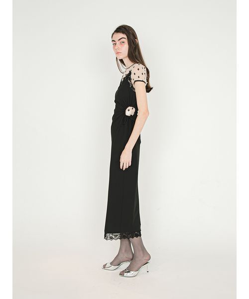 SORIN(ソリン )の「Circle Cut Lace Cami Dress/サークルカット レースキャミドレス(ワンピース・レディース・グレー/ブラック/ベージュ・36/38)」の6枚目の写真