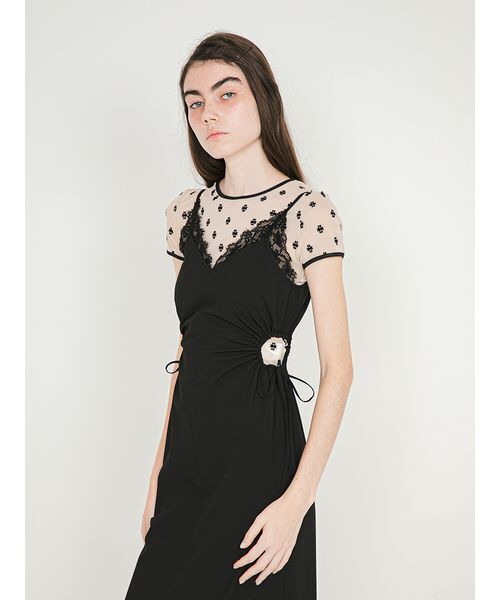 SORIN(ソリン )の「Circle Cut Lace Cami Dress/サークルカット レースキャミドレス(ワンピース・レディース・グレー/ブラック/ベージュ・36/38)」の9枚目の写真