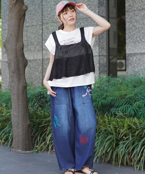 チチカカ(チチカカ)の「Orale! 刺繍コクーンデニムパンツ(その他パンツ・レディース・ライトブルー/ブルー/ブラック・FREE)」の7枚目の写真