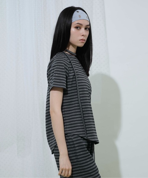 sedacle girl(セダクルガール)の「グリッターオフショルTEE(Tシャツ/カットソー・レディース・チャコールグレー/ブラック/ライトブルー・SMALL/MEDIUM)」の18枚目の写真