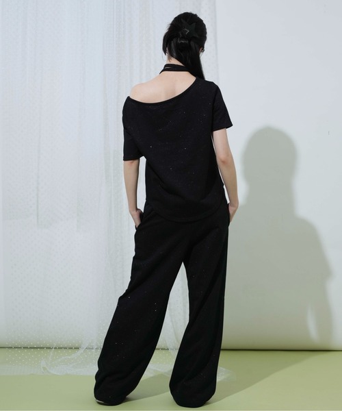 sedacle girl(セダクルガール)の「グリッターオフショルTEE(Tシャツ/カットソー・レディース・チャコールグレー/ブラック/ライトブルー・SMALL/MEDIUM)」の17枚目の写真