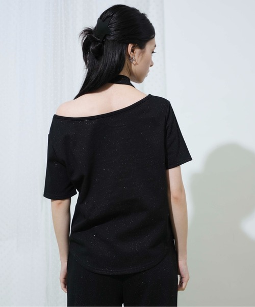 sedacle girl(セダクルガール)の「グリッターオフショルTEE(Tシャツ/カットソー・レディース・チャコールグレー/ブラック/ライトブルー・SMALL/MEDIUM)」の14枚目の写真