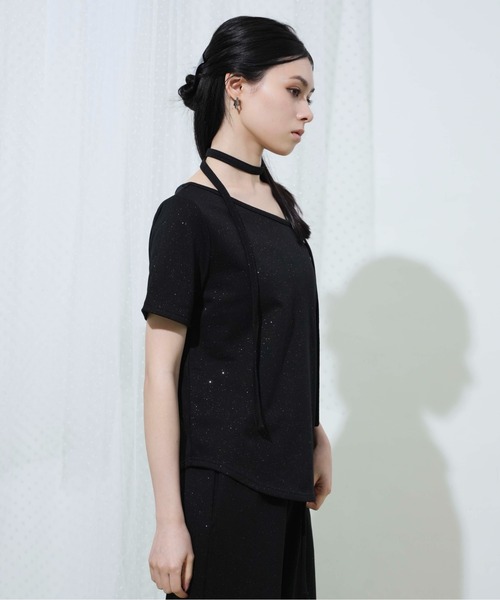 sedacle girl(セダクルガール)の「グリッターオフショルTEE(Tシャツ/カットソー・レディース・チャコールグレー/ブラック/ライトブルー・SMALL/MEDIUM)」の13枚目の写真