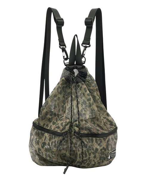 X-girl(エックスガール)の「FACE LABEL 2WAY MESH KNAPSACK(バックパック/リュック・レディース・ベージュ/ブラック・ONE SIZE)」の11枚目の写真