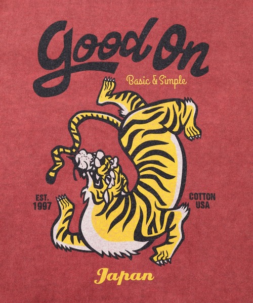 go slow caravan(ゴースローキャラバン)の「Good On/グッドオン TIGER SS TEE(Tシャツ/カットソー・メンズ・ナチュラル/レッド・LARGE/X-LARGE/MEDIUM)」の4枚目の写真