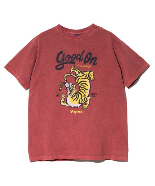 go slow caravan(ゴースローキャラバン)の「Good On/グッドオン TIGER SS TEE(Tシャツ/カットソー・メンズ・ナチュラル/レッド・LARGE/X-LARGE/MEDIUM)」の8枚目の写真