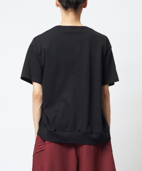 gomme(ゴム)の「シャーリングT(Tシャツ/カットソー・レディース・ボルドー/ホワイト/ブラック/チャコールグレー・MEDIUM)」の19枚目の写真