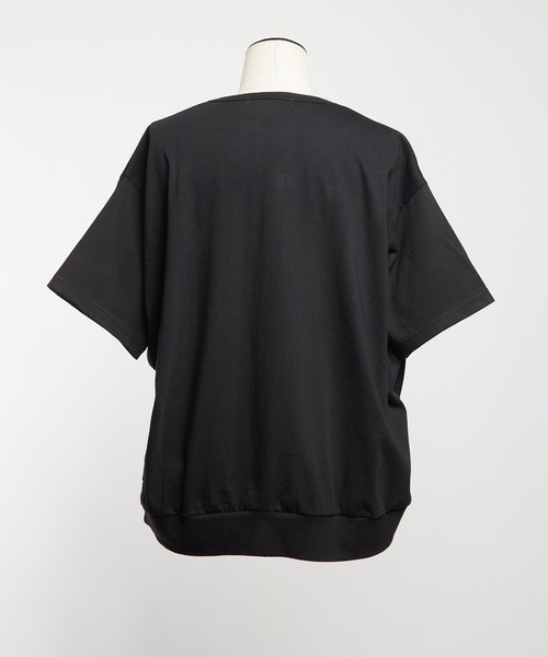 gomme(ゴム)の「シャーリングT(Tシャツ/カットソー・レディース・ボルドー/ホワイト/ブラック/チャコールグレー・MEDIUM)」の22枚目の写真