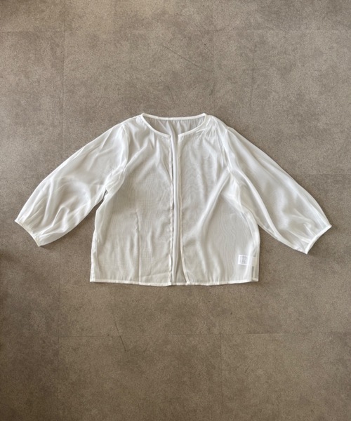 Teem Store(チームストア)の「ノーカラーシアーカーディガン 二次会 結婚式(カーディガン/ボレロ・レディース・アイボリー/ホワイト・F)」の14枚目の写真