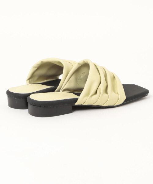 LAULEN(ローレン)の「soft gather square toe thong sandals /ソフトギャザースクエアトゥトングサンダル(サンダル・レディース・アイボリー/ライトグリーン/ブラック・23cm/24cm/24.5cm)」の12枚目の写真