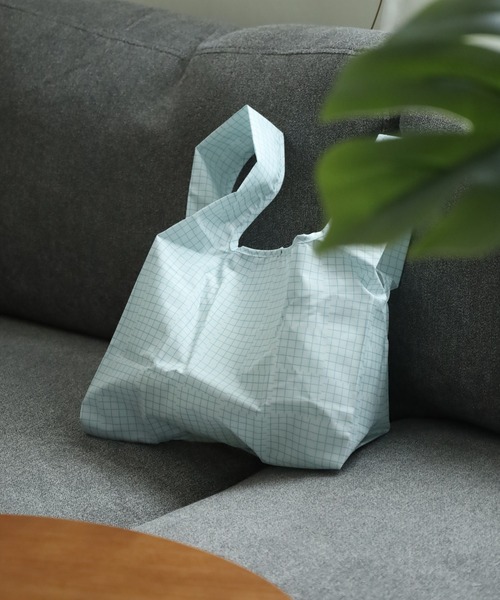 392PLUSM ECO BAG_MINI チェック エコバッグ（エコバッグ/サブバッグ