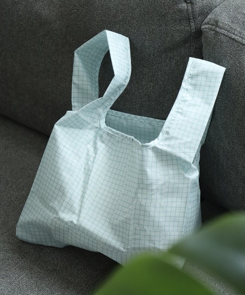 392 plusm(サンキューニプリュスエム)の「392PLUSM ECO BAG_MINI チェック エコバッグ(エコバッグ/サブバッグ・メンズ・グリーン/イエロー/オフホワイト/ベージュ・ONE)」の11枚目の写真