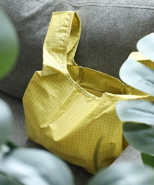 392 plusm(サンキューニプリュスエム)の「392PLUSM ECO BAG_MINI チェック エコバッグ(エコバッグ/サブバッグ・メンズ・グリーン/イエロー/オフホワイト/ベージュ・ONE)」の9枚目の写真