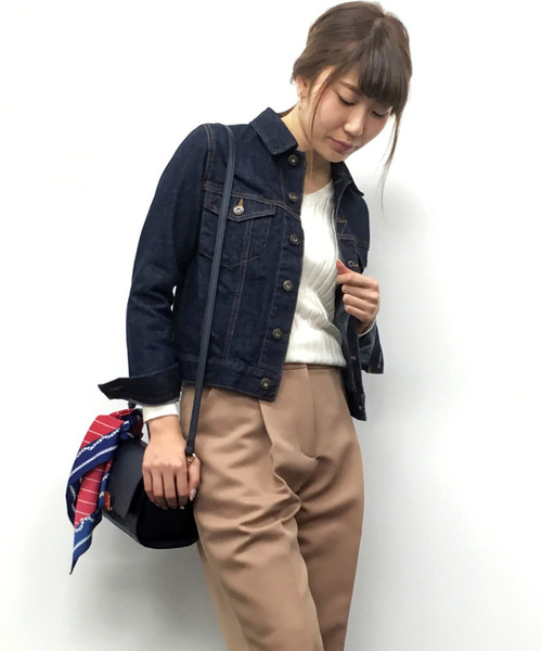 N.(N. Natural Beauty Basic)(エヌエヌナチュラルビューティーベーシック)の「SPRING Gジャン(デニムジャケット・レディース・ネイビー/ブルー・MEDIUM/SMALL)」の3枚目の写真