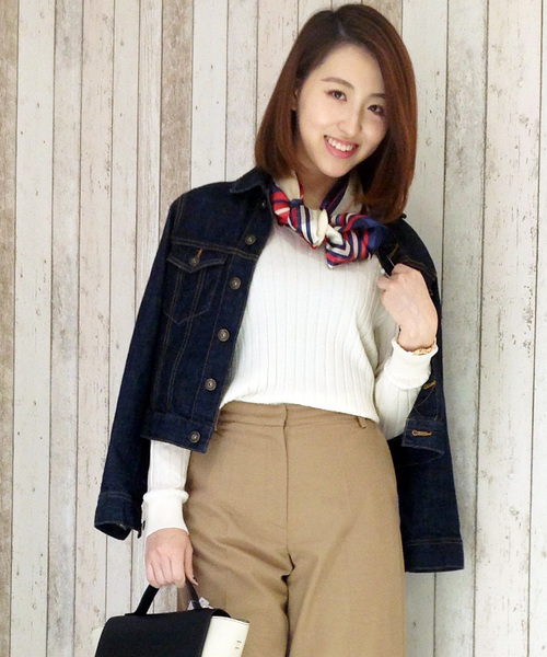 N.(N. Natural Beauty Basic)(エヌエヌナチュラルビューティーベーシック)の「SPRING Gジャン(デニムジャケット・レディース・ネイビー/ブルー・MEDIUM/SMALL)」の5枚目の写真
