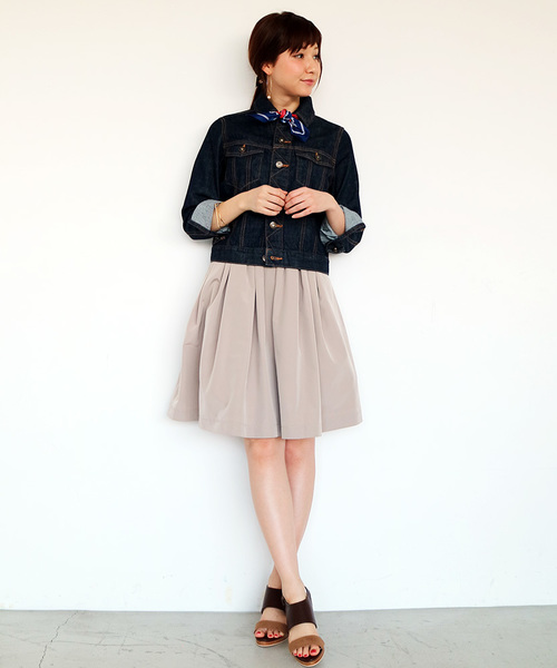 N.(N. Natural Beauty Basic)(エヌエヌナチュラルビューティーベーシック)の「SPRING Gジャン(デニムジャケット・レディース・ネイビー/ブルー・MEDIUM/SMALL)」の6枚目の写真