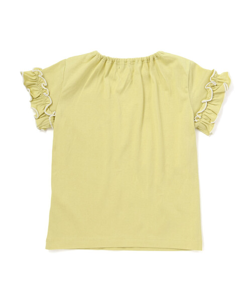 BeBe(ベベ)の「フラワーシャワー刺しゅうフリル天竺半袖Tシャツ(90~150cm)(Tシャツ/カットソー・キッズ・グリーン/ネイビー・140cm/130cm/110cm/150cm/120cm)」の12枚目の写真