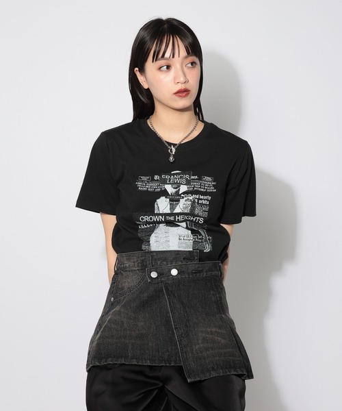 PAGEBOY(ページボーイ)の「コラージュT/半袖Tシャツ(Tシャツ/カットソー・レディース・ブラック/オフホワイト・FREE)」の15枚目の写真