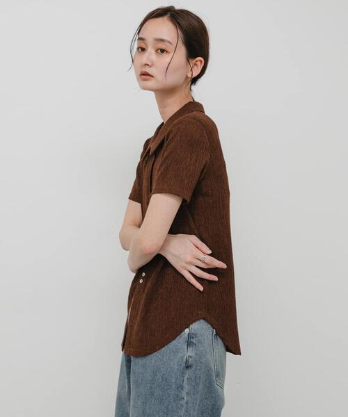SENSE OF PLACE by URBAN RESEARCH（センスオブプレイスバイアーバンリサーチ）の「ハーフスリーブカットシャツ（シャツ/ブラウス・レディース・アイボリー/ネイビー/ブラウン・ONE）」の16枚目の写真
