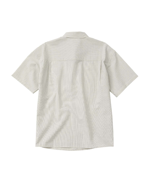 WMC（ダブリューエムシー）の「ピンストライプハーフシャツ_IVORY（シャツ/ブラウス・メンズ・アイボリー・MEDIUM/LARGE）」の2枚目の写真