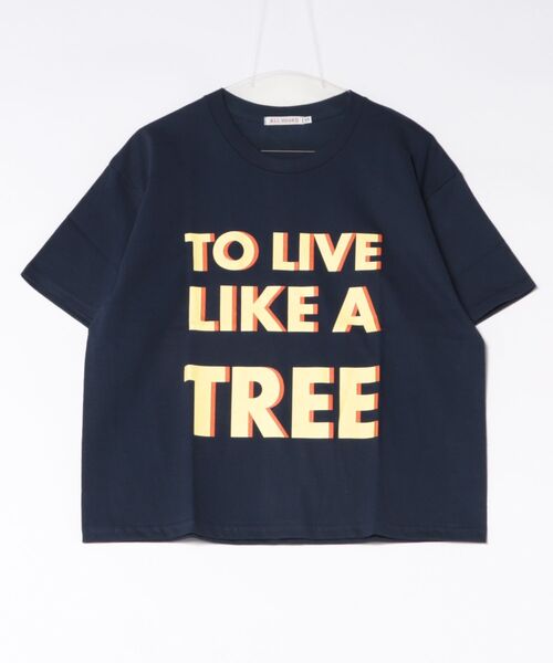 Scrap Book（スクラップブック）の「【ALL HOURS】6.0OZ MIDI WEGHT STANDARD TO LIVE LIKE A TREE（Tシャツ/カットソー・レディース・ネイビー/ブラウン系その他・1）」の2枚目の写真