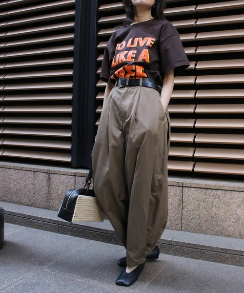 Scrap Book（スクラップブック）の「【ALL HOURS】6.0OZ MIDI WEGHT STANDARD TO LIVE LIKE A TREE（Tシャツ/カットソー・レディース・ネイビー/ブラウン系その他・1）」の4枚目の写真