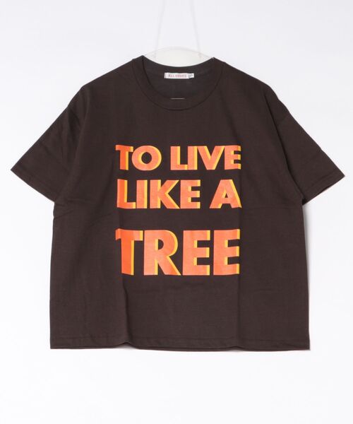 Scrap Book（スクラップブック）の「【ALL HOURS】6.0OZ MIDI WEGHT STANDARD TO LIVE LIKE A TREE（Tシャツ/カットソー・レディース・ネイビー/ブラウン系その他・1）」の5枚目の写真