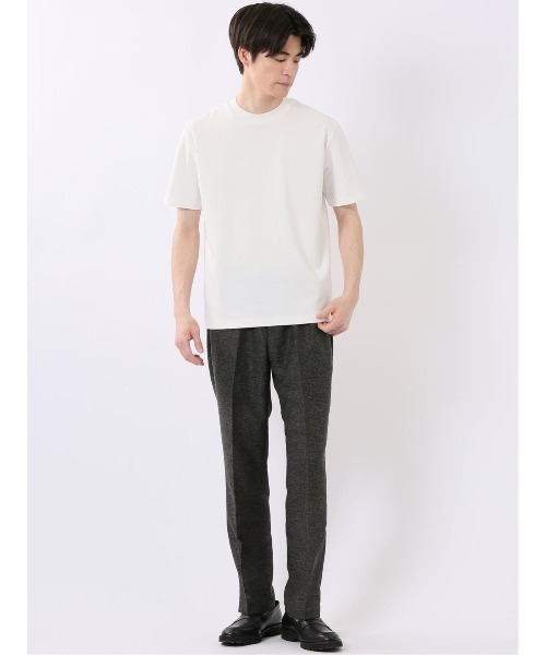 TAKA-Q（タカキュー）の「ストレッチ 接触冷感 抗菌防臭 UV シルケットポンチ 綿混 スロープネック 半袖 Tシャツ メンズ（Tシャツ/カットソー・メンズ・ベージュ/サックスブルー/グレー系その他2/ホワイト・S/X-LARGE/LARGE/MEDIUM）」の9枚目の写真