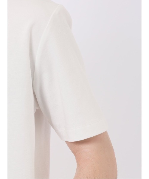 TAKA-Q（タカキュー）の「ストレッチ 接触冷感 抗菌防臭 UV シルケットポンチ 綿混 スロープネック 半袖 Tシャツ メンズ（Tシャツ/カットソー・メンズ・ベージュ/サックスブルー/グレー系その他2/ホワイト・S/X-LARGE/LARGE/MEDIUM）」の14枚目の写真