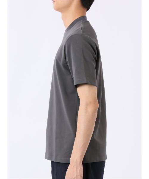 TAKA-Q（タカキュー）の「ストレッチ 接触冷感 抗菌防臭 UV シルケットポンチ 綿混 スロープネック 半袖 Tシャツ メンズ（Tシャツ/カットソー・メンズ・ベージュ/サックスブルー/グレー系その他2/ホワイト・S/X-LARGE/LARGE/MEDIUM）」の21枚目の写真