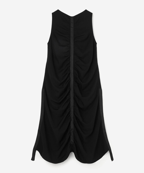 Bshop（ビショップ）の「eunoia｜シャーリング ロングワンピース WOMEN（ワンピース・レディース・ブラック・ONE）」の3枚目の写真