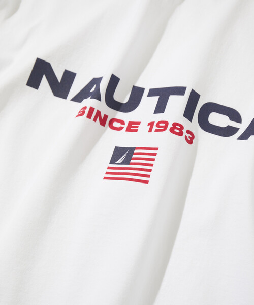 NAUTICA(ノーティカ)の「NAUTICA/ノーティカ Made in U.S.A ヘビーウェイト オーバーサイズ クルーネック プリントTシャツ type 1(Tシャツ/カットソー・メンズ・ネイビー/ホワイト・X-LARGE/XX-LARGE/MEDIUM/LARGE)」の4枚目の写真