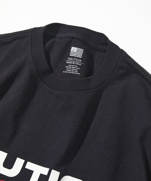 NAUTICA(ノーティカ)の「NAUTICA/ノーティカ Made in U.S.A ヘビーウェイト オーバーサイズ クルーネック プリントTシャツ type 1(Tシャツ/カットソー・メンズ・ネイビー/ホワイト・X-LARGE/XX-LARGE/MEDIUM/LARGE)」の6枚目の写真