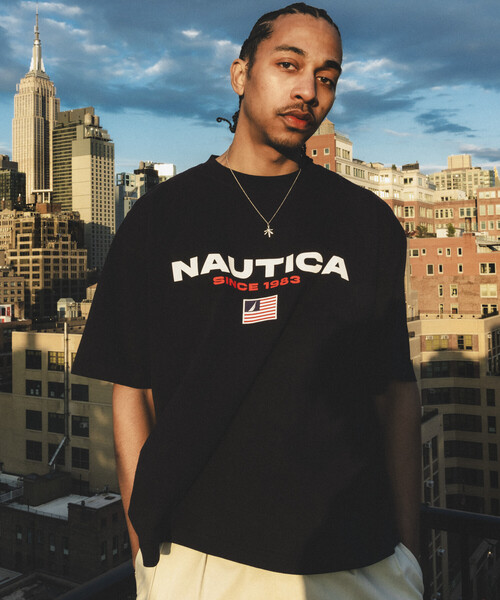 NAUTICA(ノーティカ)の「NAUTICA/ノーティカ Made in U.S.A ヘビーウェイト オーバーサイズ クルーネック プリントTシャツ type 1(Tシャツ/カットソー・メンズ・ネイビー/ホワイト・X-LARGE/XX-LARGE/MEDIUM/LARGE)」の10枚目の写真