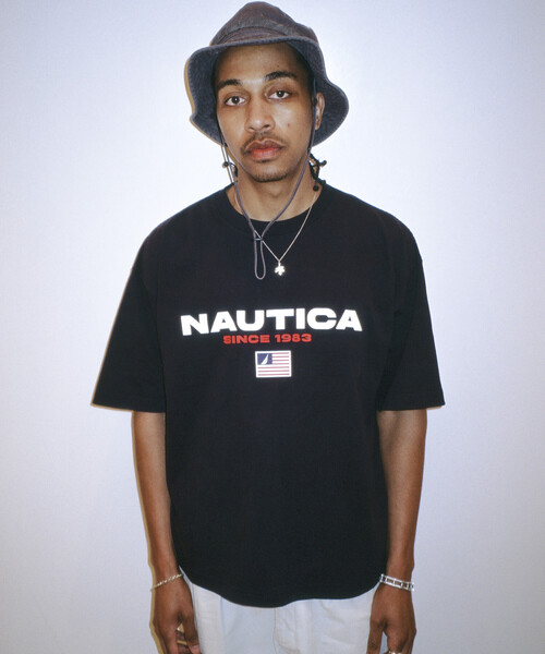 NAUTICA(ノーティカ)の「NAUTICA/ノーティカ Made in U.S.A ヘビーウェイト オーバーサイズ クルーネック プリントTシャツ type 1(Tシャツ/カットソー・メンズ・ネイビー/ホワイト・X-LARGE/XX-LARGE/MEDIUM/LARGE)」の14枚目の写真