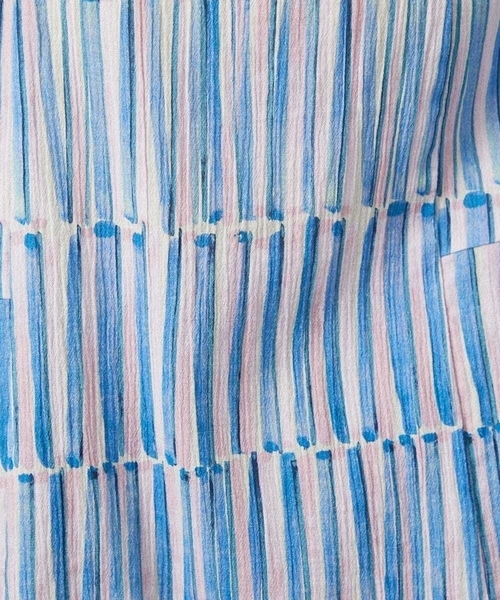 Jocomomola(ホコモモラ)の「Lanzas ストライププリントプルオーバーブラウス(Tシャツ/カットソー・レディース・ピンク/グリーン・40)」の8枚目の写真