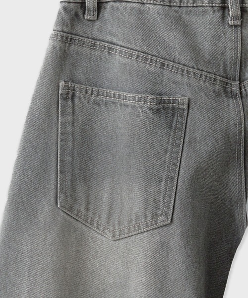 UNSTOA(アンストア)の「A-line Silhouette Cotton Distressed Denim Pants / Aラインシルエット コットンダメージデニムパンツ 秋服 冬服(デニムパンツ・メンズ・グレー・M/L)」の8枚目の写真