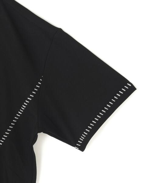 Chica(チカ)の「chica/チカ/カルゼラダーステッチ s/s オープンシャツ(シャツ/ブラウス・レディース・ブラック/ホワイト系2・2/1)」の5枚目の写真