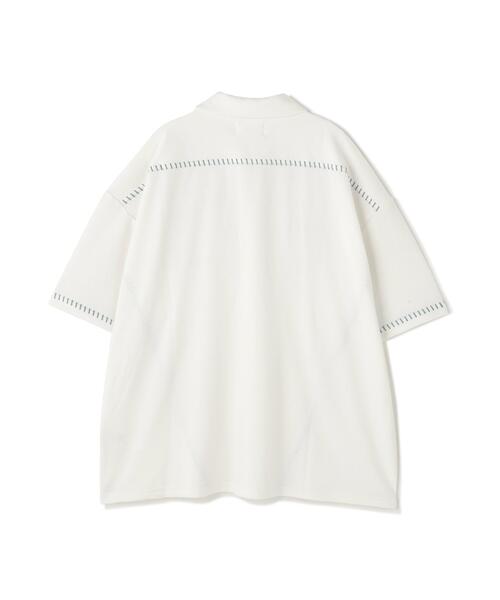 Chica(チカ)の「chica/チカ/カルゼラダーステッチ s/s オープンシャツ(シャツ/ブラウス・レディース・ブラック/ホワイト系2・2/1)」の10枚目の写真