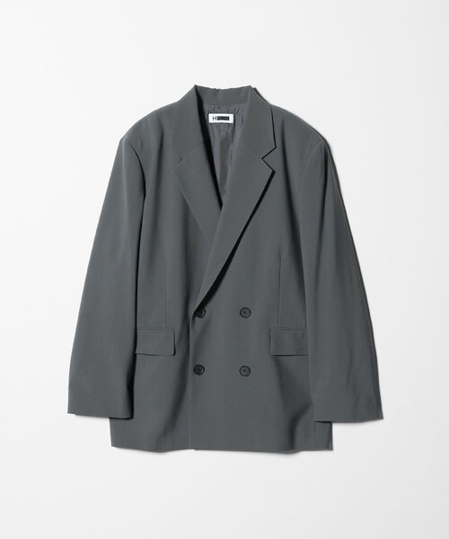 H BEAUTY&YOUTH UNITED ARROWS(エイチビューティーアンドユースユナイテッドアローズ)の「<H>トロピカルクロス ダブルブレスト ジャケット(テーラードジャケット・レディース・グレー系/ネイビー・M/S)」の8枚目の写真