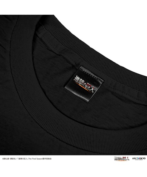 AIR TWOKYO（エアトゥーキョー）の「TVアニメ『進撃の巨人』The Final Season ウォールアートTシャツ（ミカサ）（Tシャツ/カットソー・レディース・ブラック・SMALL/XX-LARGE/X-LARGE/LARGE/MEDIUM）」の5枚目の写真