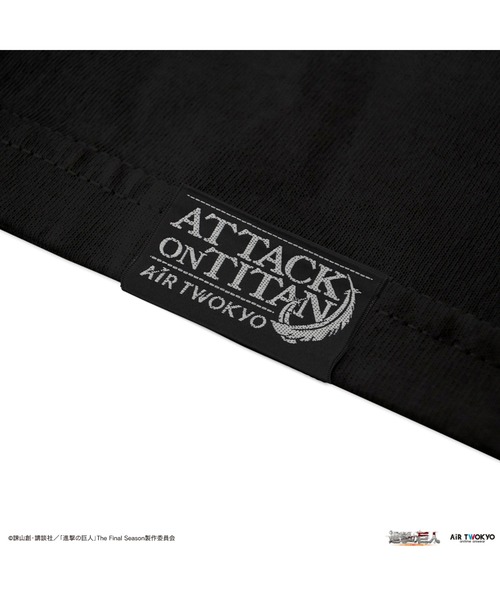 AIR TWOKYO（エアトゥーキョー）の「TVアニメ『進撃の巨人』The Final Season ウォールアートTシャツ（ミカサ）（Tシャツ/カットソー・レディース・ブラック・SMALL/XX-LARGE/X-LARGE/LARGE/MEDIUM）」の6枚目の写真