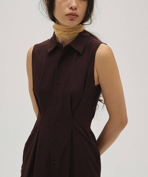 TODAYFUL（トゥデイフル）の「Linen Sleeveless Combinaison 12610303（その他パンツ・メンズ・バーガンディー/ブラック・38/36）」の5枚目の写真