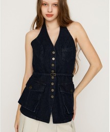 MIRITARY HALTER VEST ミリタリーホルターベスト 夏服 秋服