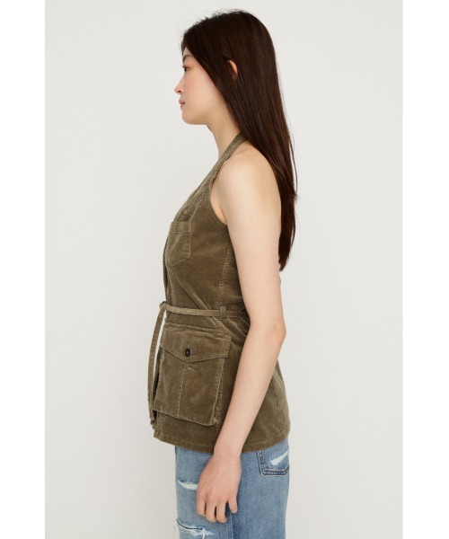 SLY(スライ)の「MIRITARY HALTER VEST ミリタリーホルターベスト 夏服 秋服(ベスト・レディース・カーキ/ダークブルー・FREE)」の18枚目の写真