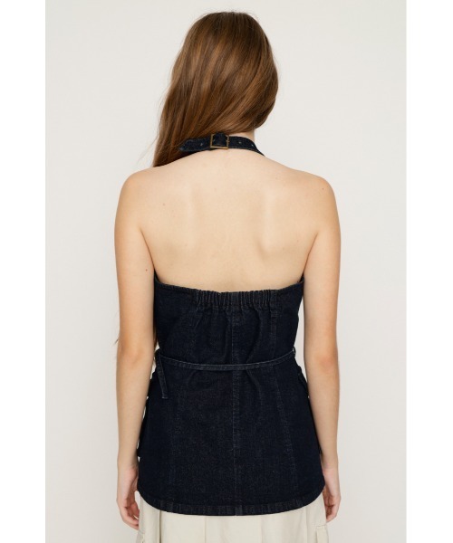 SLY(スライ)の「MIRITARY HALTER VEST ミリタリーホルターベスト 夏服 秋服(ベスト・レディース・カーキ/ダークブルー・FREE)」の11枚目の写真