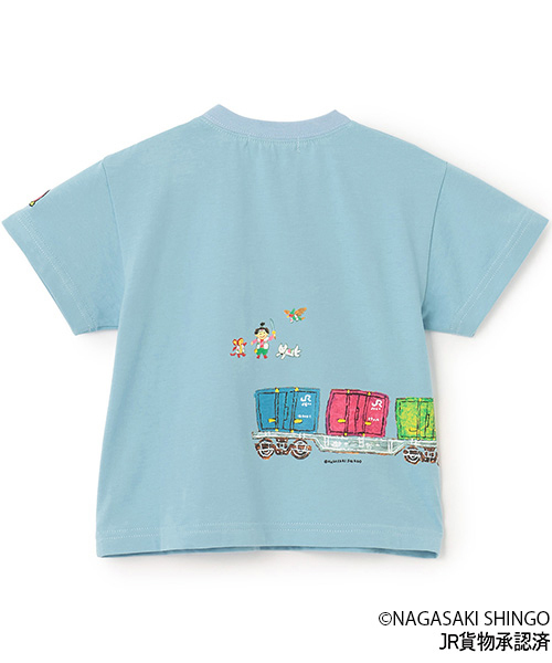 kladskap(クレードスコープ)の「貨物列車半袖Tシャツ(Tシャツ/カットソー・キッズ・マスタード/ライトブルー・100cm/130cm/90cm/110cm/120cm)」の20枚目の写真
