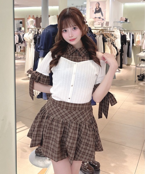 one way(ワンウェイ)の「シャツドッキングカットソー(Tシャツ/カットソー・レディース・グレー/ホワイト/ブラック・FREE)」の1枚目の写真