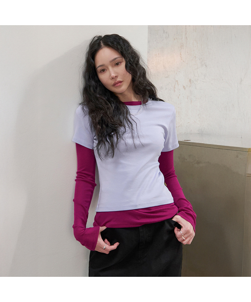 MORVE13（モルブ13）の「シグニチャーショートスリーブトップ（ブラック）（Tシャツ/カットソー・レディース・ブラック/アイボリー/スカイブルー/レッド/ネイビー・MEDIUM/SMALL）」の3枚目の写真